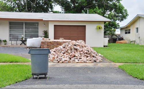 Different types of waste being sorted